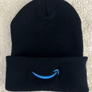 NEW Amazon Embroidered Black Blue Arrow Prime Logo